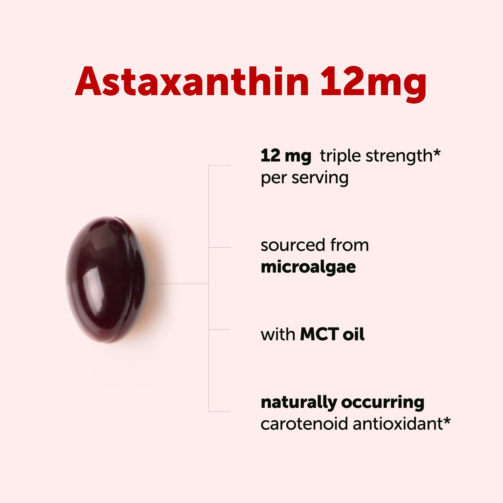 Astaxanthin 12mg softgels