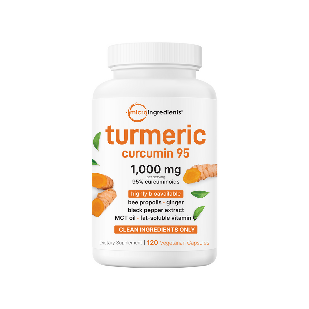 3-Pack Micro Ingredients Turmeric Curcumin 1000mg (120 Veg Capsules Each)