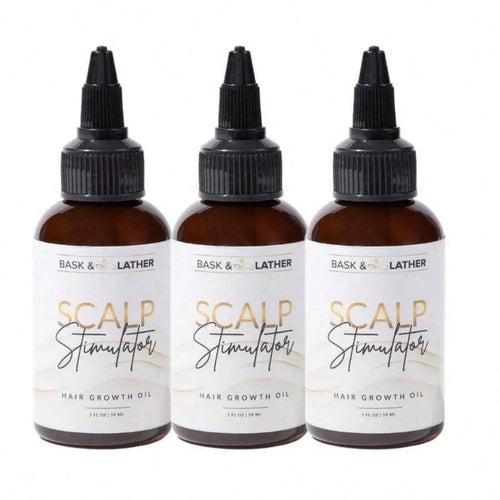 BASK AND LATHER Scalp Stimulator - Lightweight Rosemary & Mint Blend For Thicker, Fuller Hair, Alopecia Support & Hair Regrowth