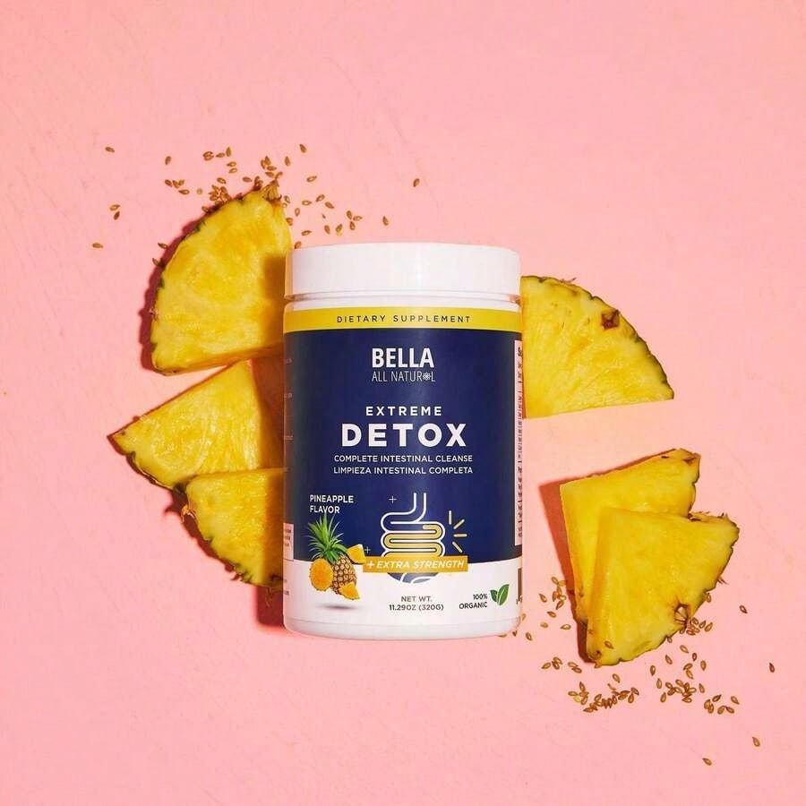 Bella AllNatural 2-Pack Wellness Bundle | Skinny Iced Coffee (500g) + Extreme Detox Pineapple Powder (400g) | Supports Weight Management, Energy & Intestinal Cleanse | Dietary Supplements