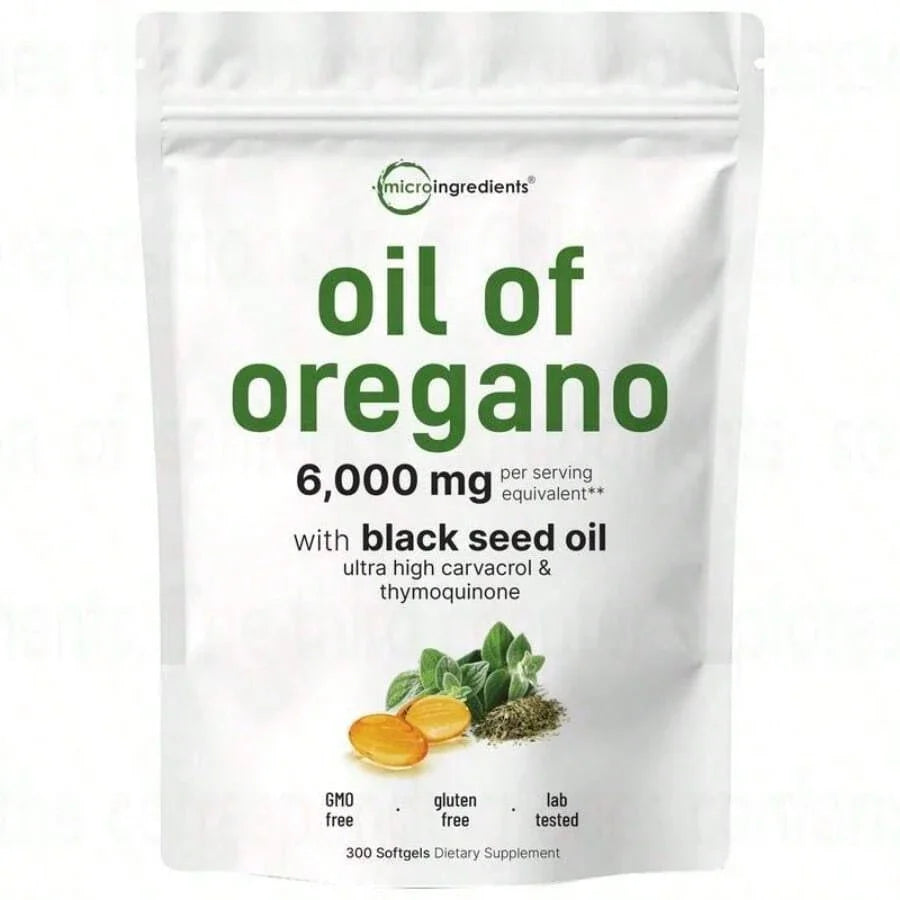 MicroIngredients 3-Piece Wellness Bundle, Oil Of Oregano Softgels, Organic Mushroom Instant Coffee, Multi Collagen Peptides Powder, Complete Immune, Energy & Beauty Support Set