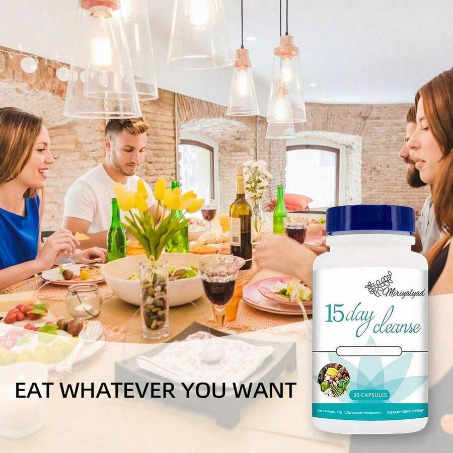Weight Loss Products 15 Day Cleanse Gut And Colon Support | Caffeine Free | Advanced Formula With Cascara Sagrada, & Psyllium Husk | 1 Bottle Of 30 Capsules