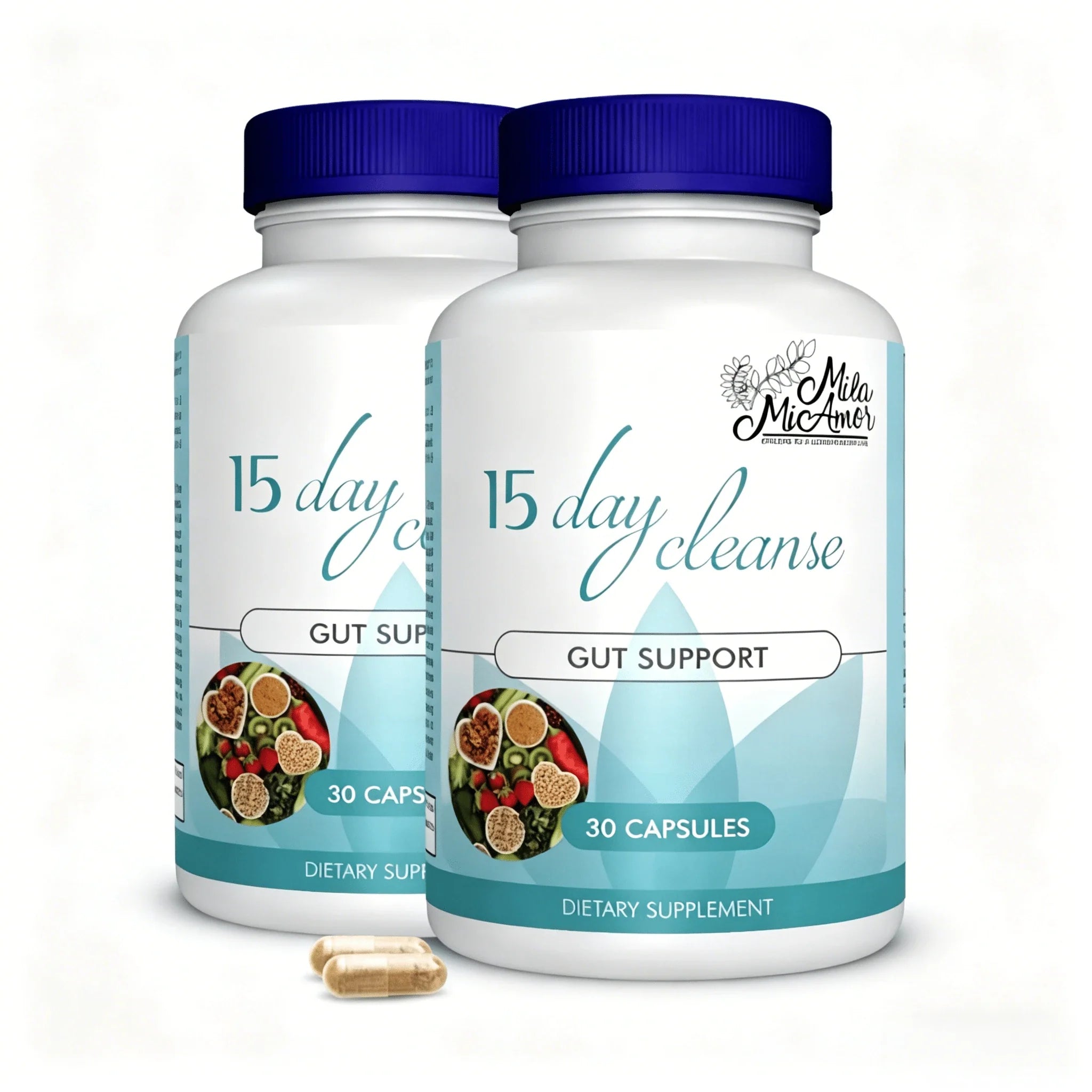 Weight Loss Products 15 Day Cleanse Gut And Colon Support | Caffeine Free | Advanced Formula With Cascara Sagrada, & Psyllium Husk | 1 Bottle Of 30 Capsules
