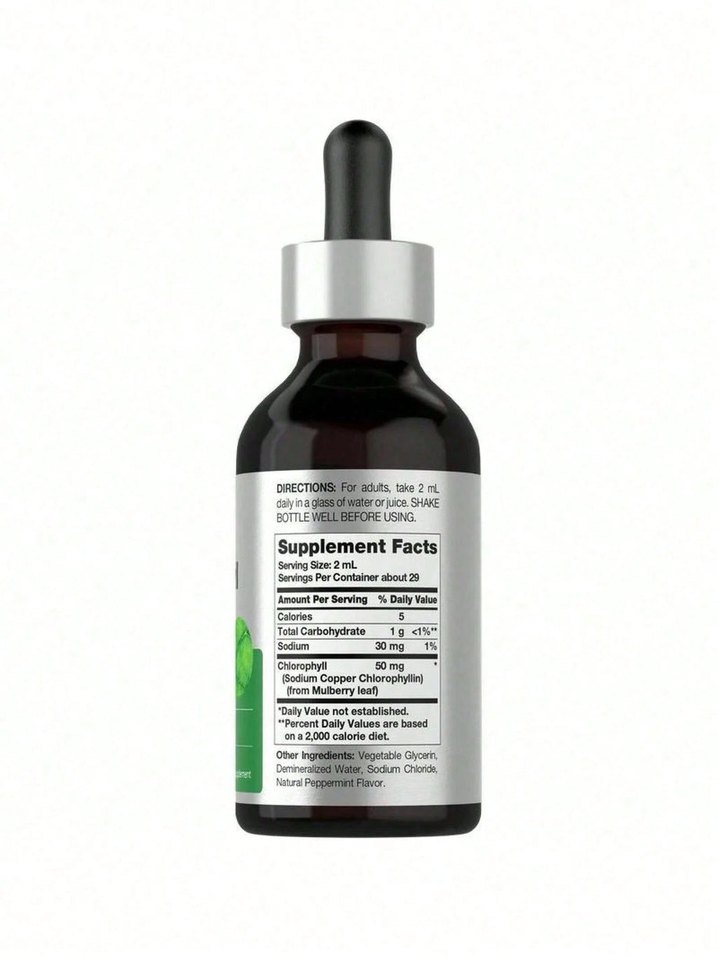 Horbäach Liquid Chlorophyll Drops| 2 Oz| Vegan, Non-GMO, And Gluten Free Formula| Natural Peppermint Flavor