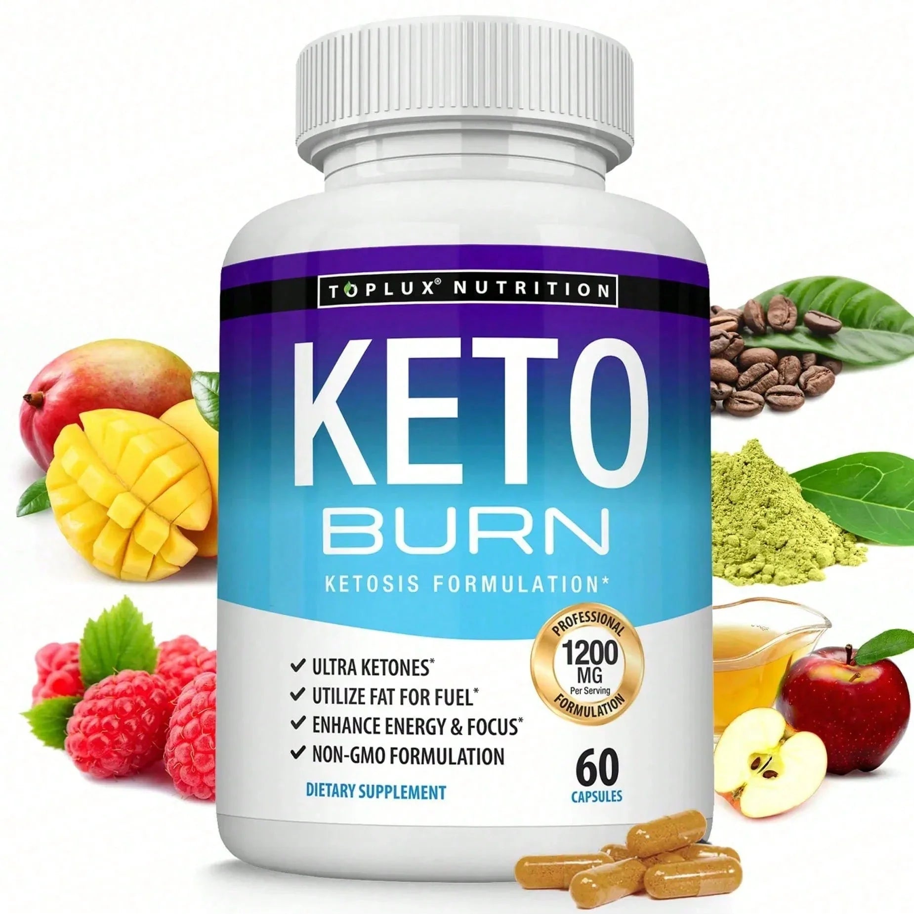 Keto Burn Pills - Ketogenic Supplement For Fat Burn & Energy Support