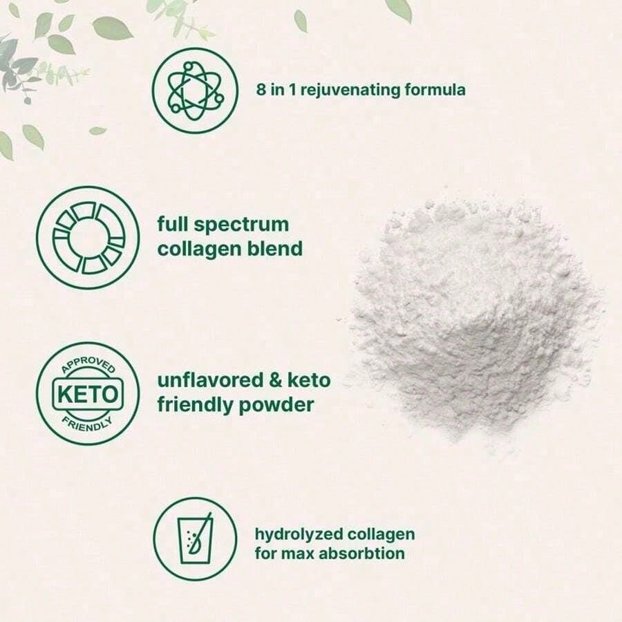 Miriyalyad Multi Collagen Peptides Powder, 16oz | Full Spectrum Type I, II, III, V, X + Biotin, Hyaluronic Acid, & Vitamin C | Unflavored | Keto & Paleo Friendly | Non-GMO[Free Shipping ]