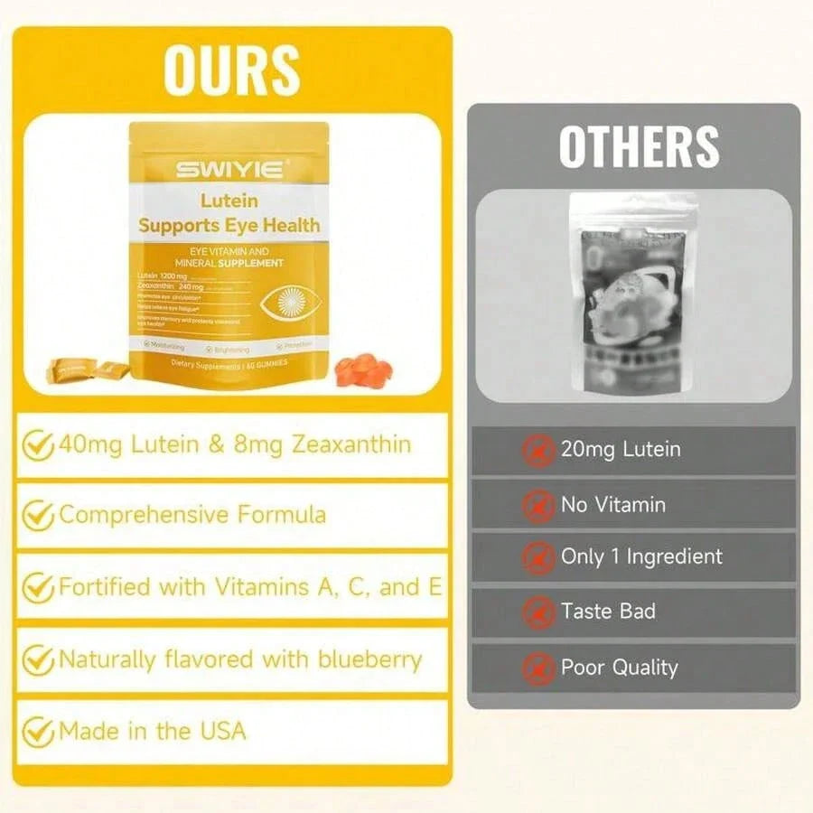 Eye Care Zeaxanthin Astaxanthin Gummies Blue Light Shield Berry 60