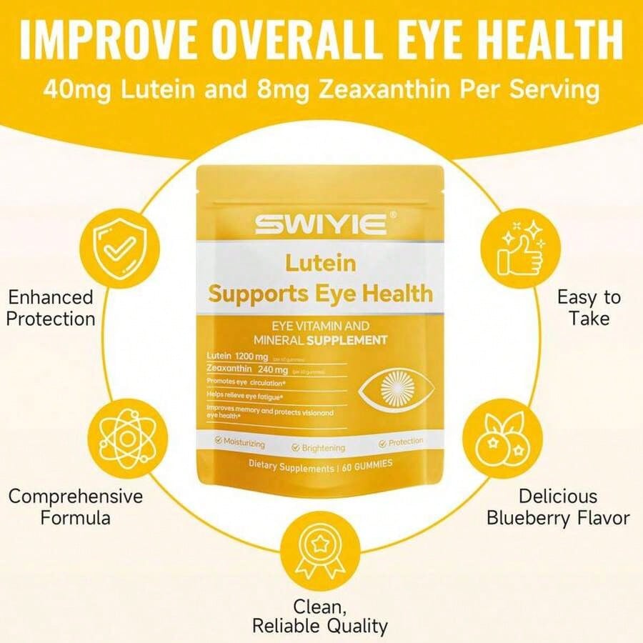 Eye Care Zeaxanthin Astaxanthin Gummies Blue Light Shield Berry 60