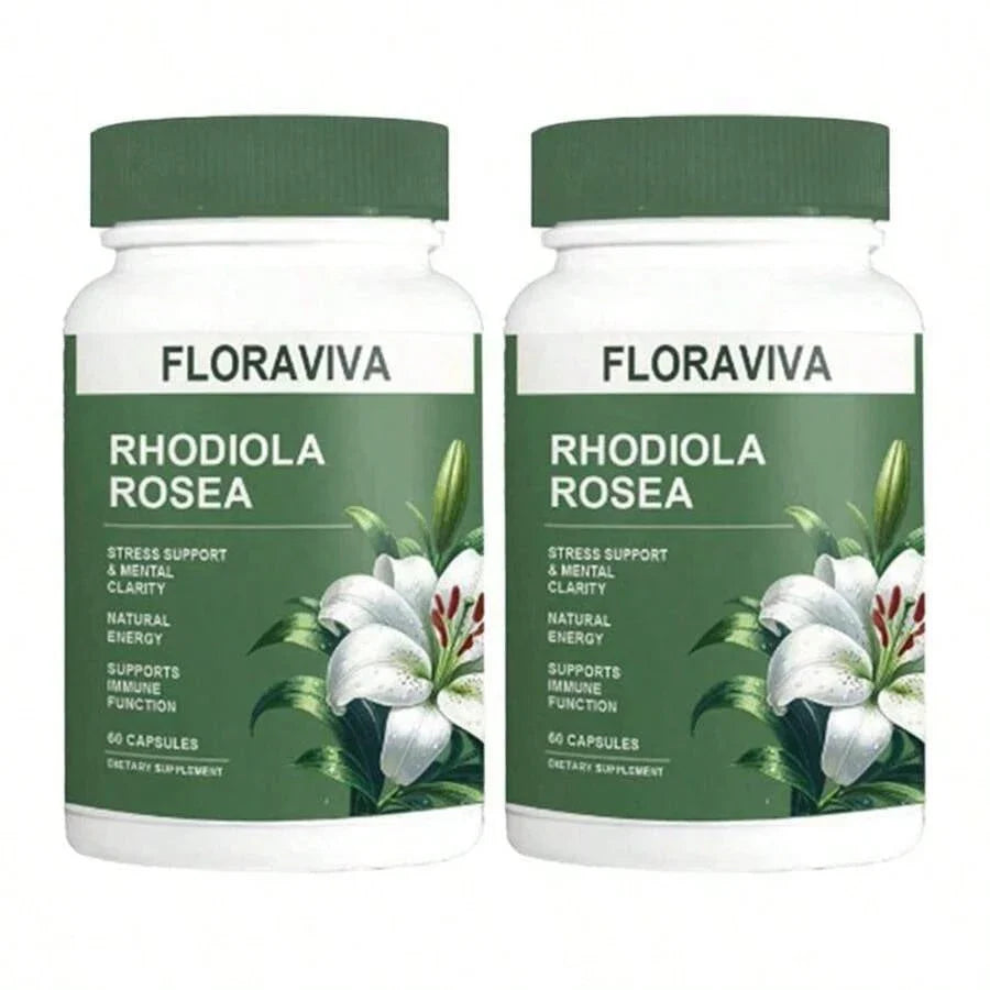 Flash Floraviva Rhodiola Rosea Capsules For Natural Energy GMO Excluded