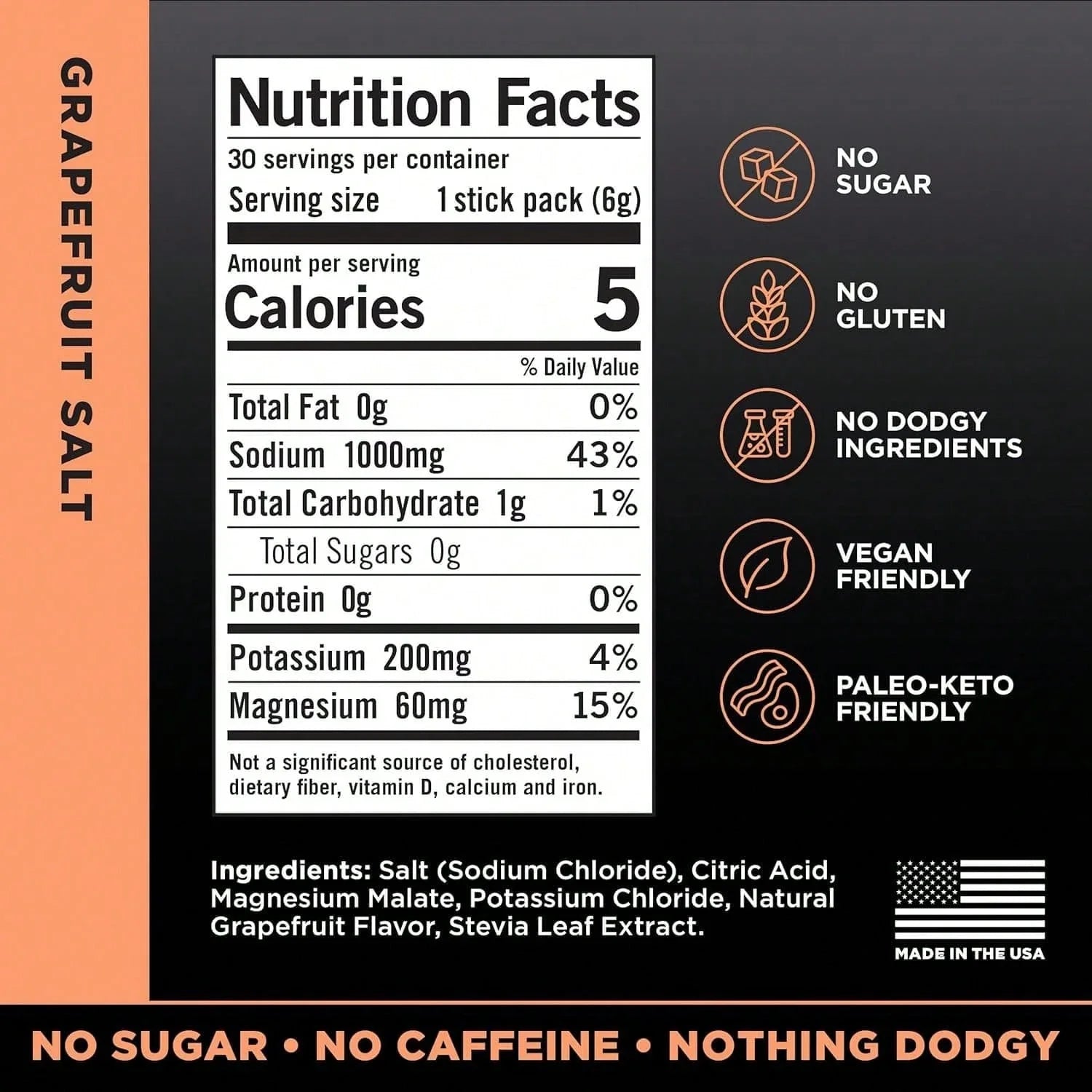 Grapefruit Salt Electrolyte For Daily Body Function Support