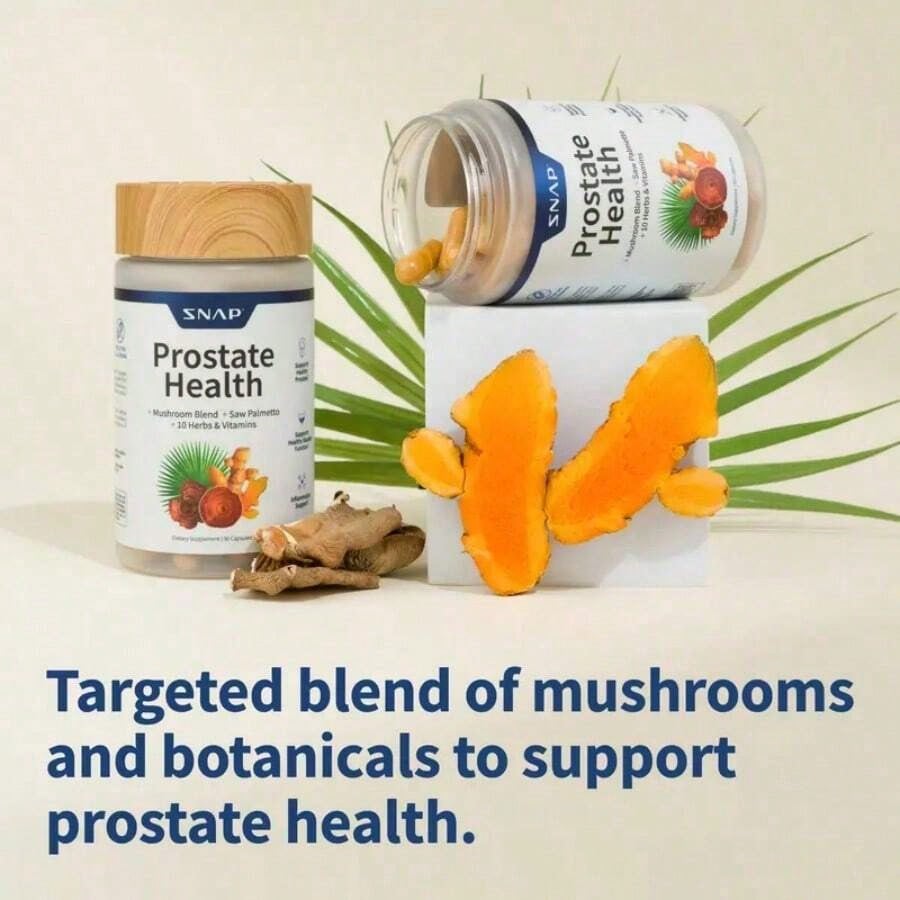 Natural Prostate Supplement For Men - Saw Palmetto Extract & Turmeric - Urinary Tract Health - 3rd Party Tested