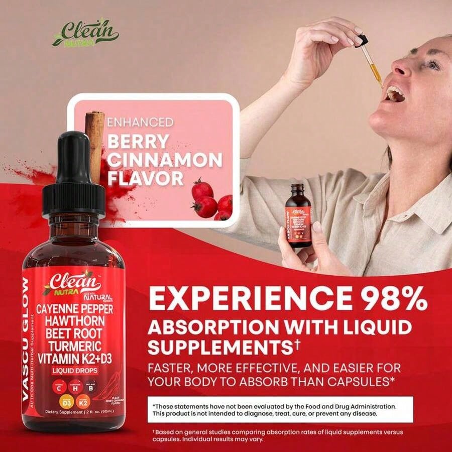 Fire & Vitality Drops - Cayenne+Hawthorn+Organic Beetroot For Circulation & Energy