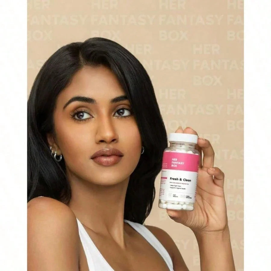 Her Fan-Tasy Box Gentle Boric Acid Suppositories - 30 Count PH Balance For Sensitive Skin