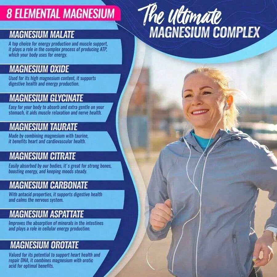 Magnesium Complex 8 EssentialMagnesium Supplement Fitness Edible