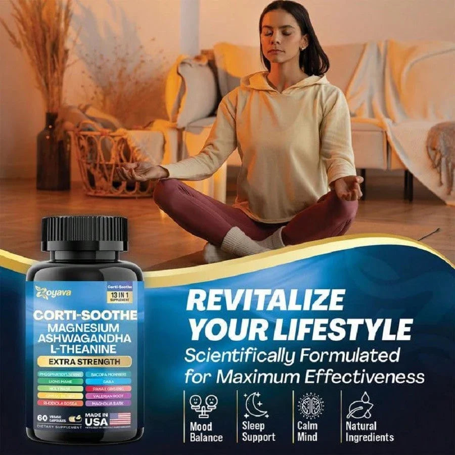 Zoyava Soothe-Smooth Bundle,Soothe & Smooth Bundle Multivitamin Combo, Cortisol Support Myo-Inositol Multivitamin Combo With Magnesium Glycinate, Ashwagandha,