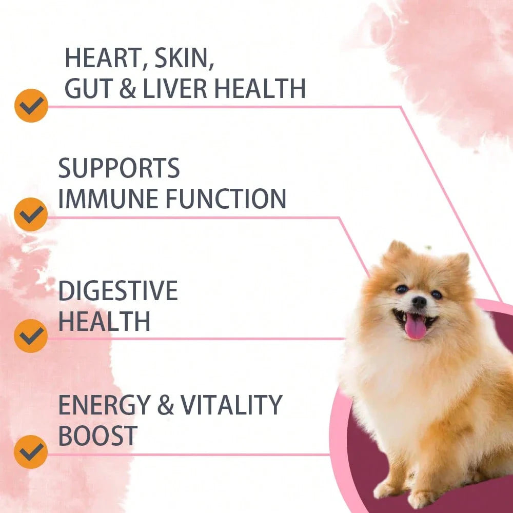 Multivitamin Chews For Dogs - Dog Vitamins With Probiotics, Glucosamine & Digestive Enzymes, Supports Joint Health, Immune System & Gut For Senior & Puppy,Chicken Flavor, 30Ct (ND-015)