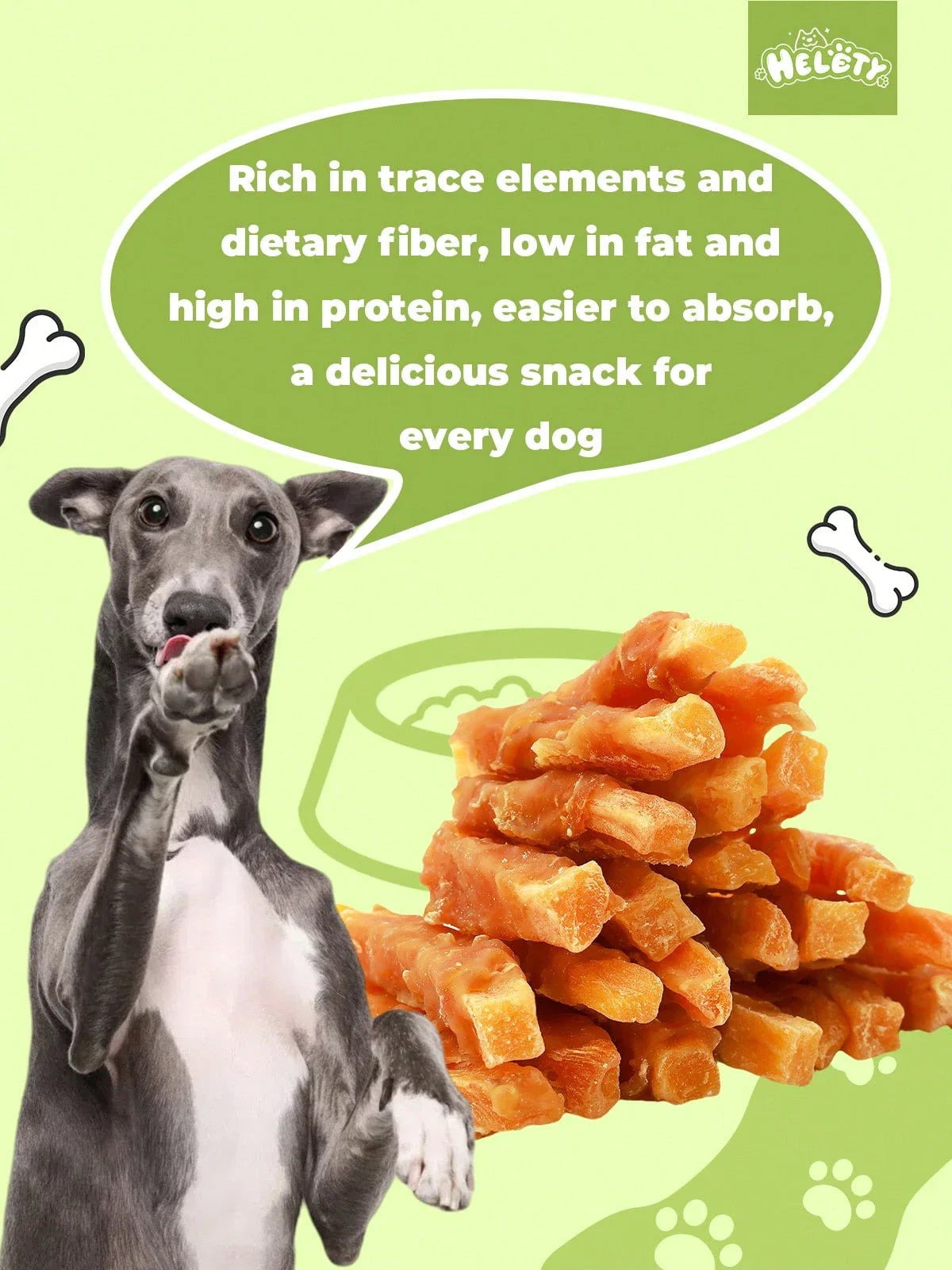 helety 200g/400g/800gDog Snacks, Duck Chicken, Sweet Potatoes, Dog Teeth Grinding Snacks, Teeth Cleaning Interactive Pet Snacks