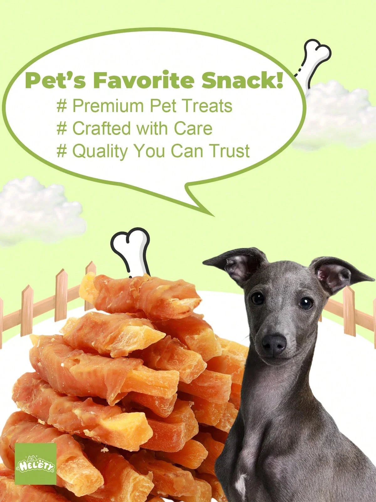 helety 200g/400g/800gDog Snacks, Duck Chicken, Sweet Potatoes, Dog Teeth Grinding Snacks, Teeth Cleaning Interactive Pet Snacks