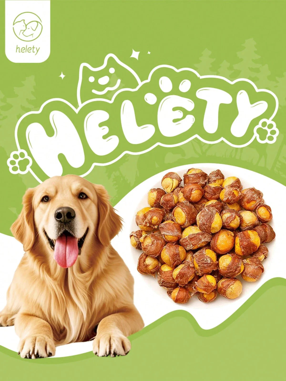 helety 200g/500g/1000gDog Snacks, Chicken And Duck Meat Rolls, Egg Yolk Dog Teeth Grinding Snacks, Teeth Cleaning Snacks, Interactive Pet Snacks
