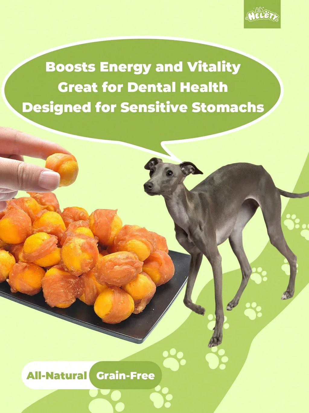 helety 200g/500g/1000gDog Snacks, Chicken And Duck Meat Rolls, Egg Yolk Dog Teeth Grinding Snacks, Teeth Cleaning Snacks, Interactive Pet Snacks