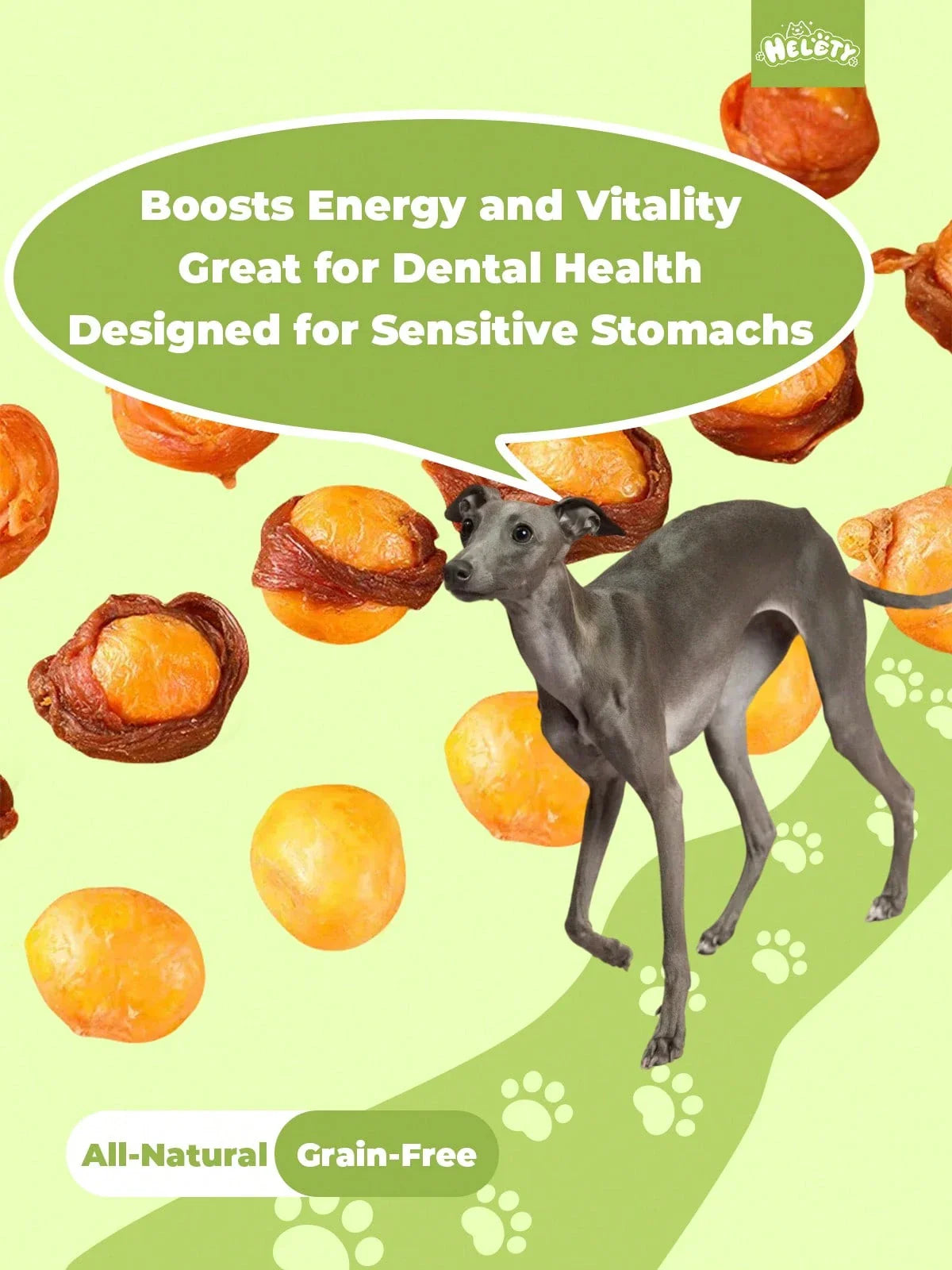 helety 200g/500g/1000gDog Snacks, Chicken And Duck Meat Rolls, Egg Yolk Dog Teeth Grinding Snacks, Teeth Cleaning Snacks, Interactive Pet Snacks