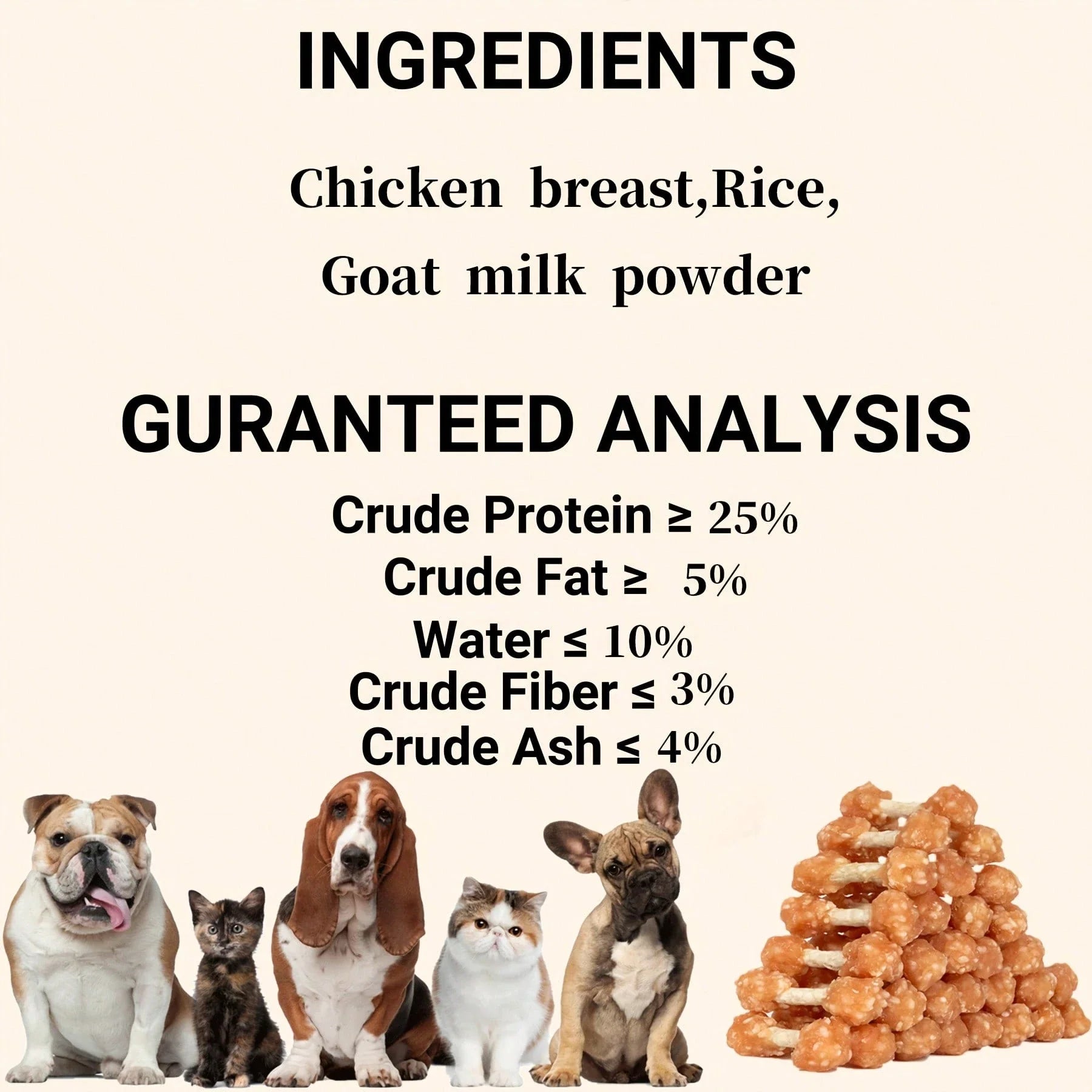 helety Chicken Dumbbells For Dogs, Chicken Dog Treats For Small, Medium And Large Breeds, Natural Dog Treats, Rice Dog Treats, Healthy, High In Protein, Easily Digestible, Long-Lasting, Perfect Dog Training Reward Treats.