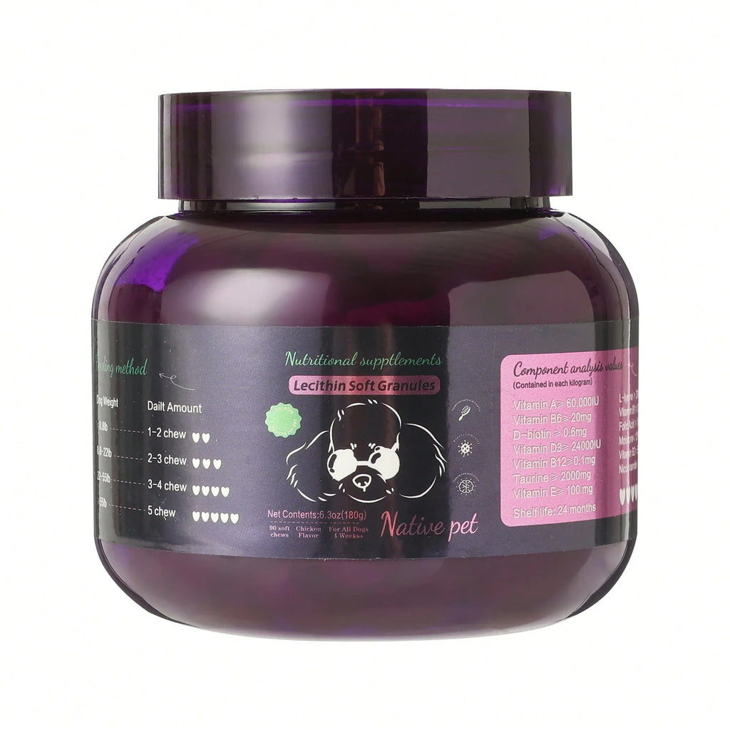 helety Pet 8-In-1 Complex Vitamin, 14 In-1 Multi-Element Phospholipid Formula Dog Vitamin