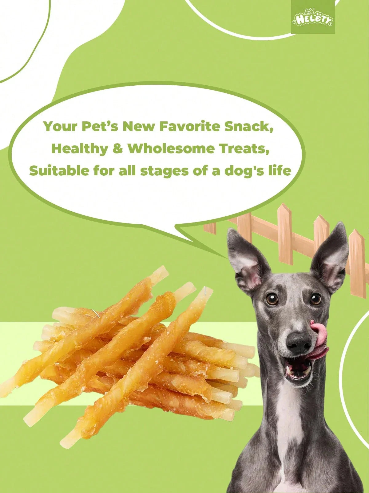 helety Pet Snacks-Chicken Or Duck Cowhide Grinding Stick