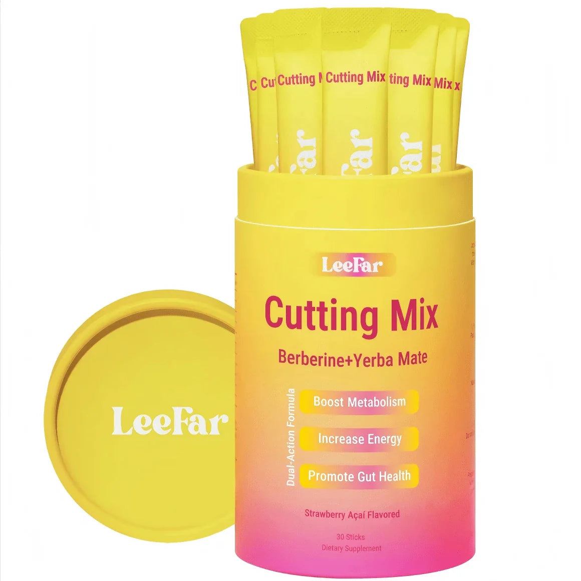LeeFar Cutting Drink Mix –| Strawberry Açaí Flavor – 30 Servings, For Women,  Dietary Supplement