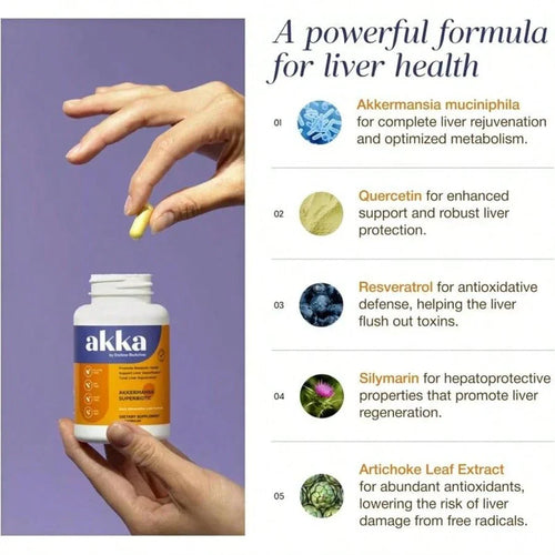 AKKA - Premium Liver Cleanse Detox & Repair Superbiotic,Gut Health, Milk Thistle,For Women, Daily Supplement