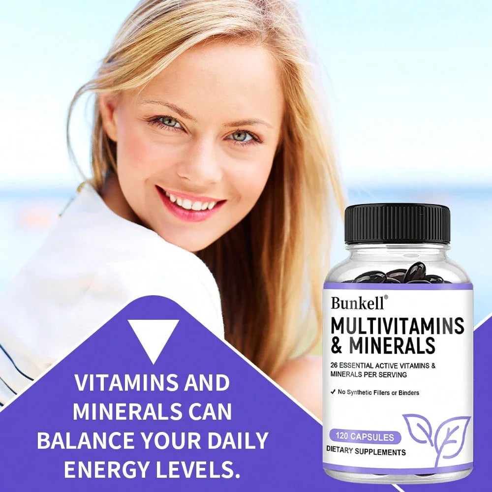 Mineral & Vitamin Complex Capsules - With Vitamin A, Vitamin D3 &Pantothenic Acid - 120 Capsules