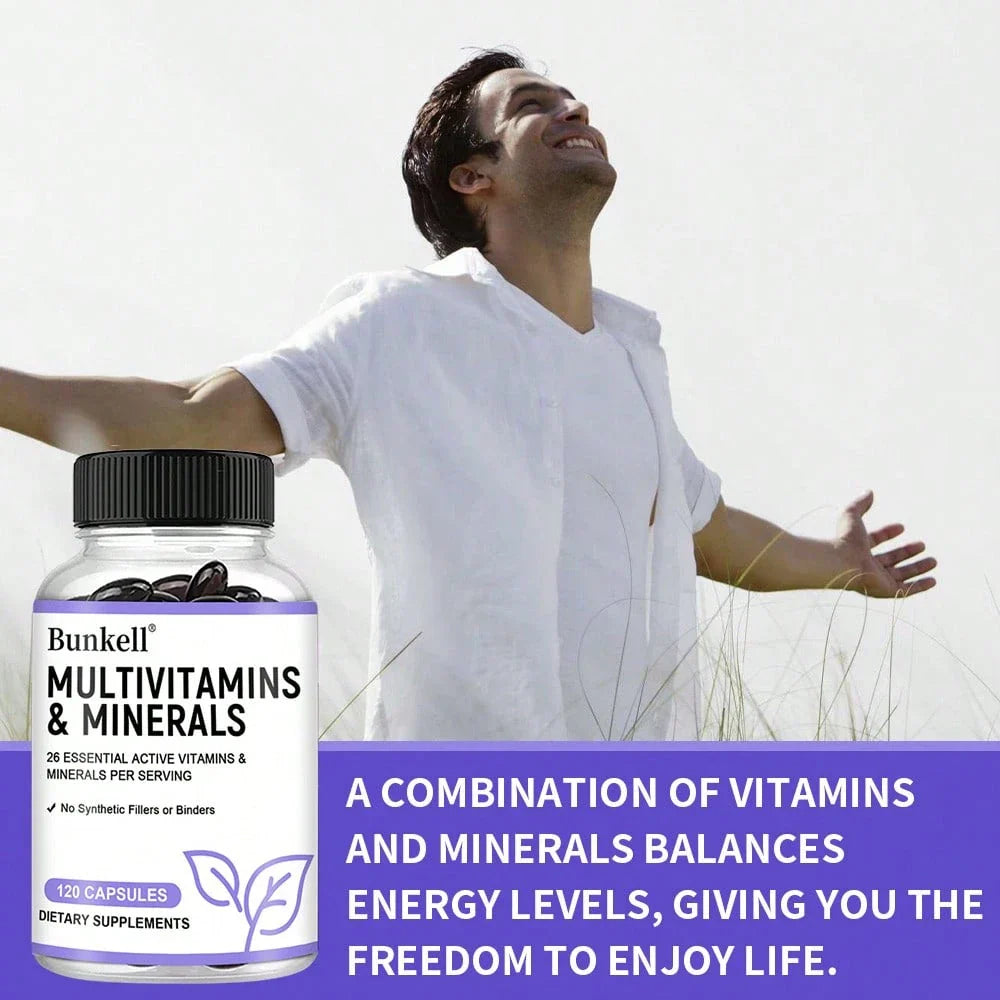 Mineral & Vitamin Complex Capsules - With Vitamin A, Vitamin D3 &Pantothenic Acid - 120 Capsules