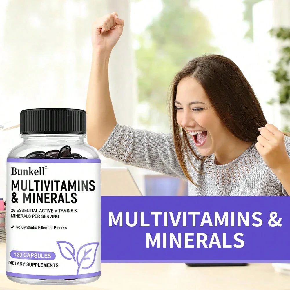Mineral & Vitamin Complex Capsules - With Vitamin A, Vitamin D3 &Pantothenic Acid - 120 Capsules