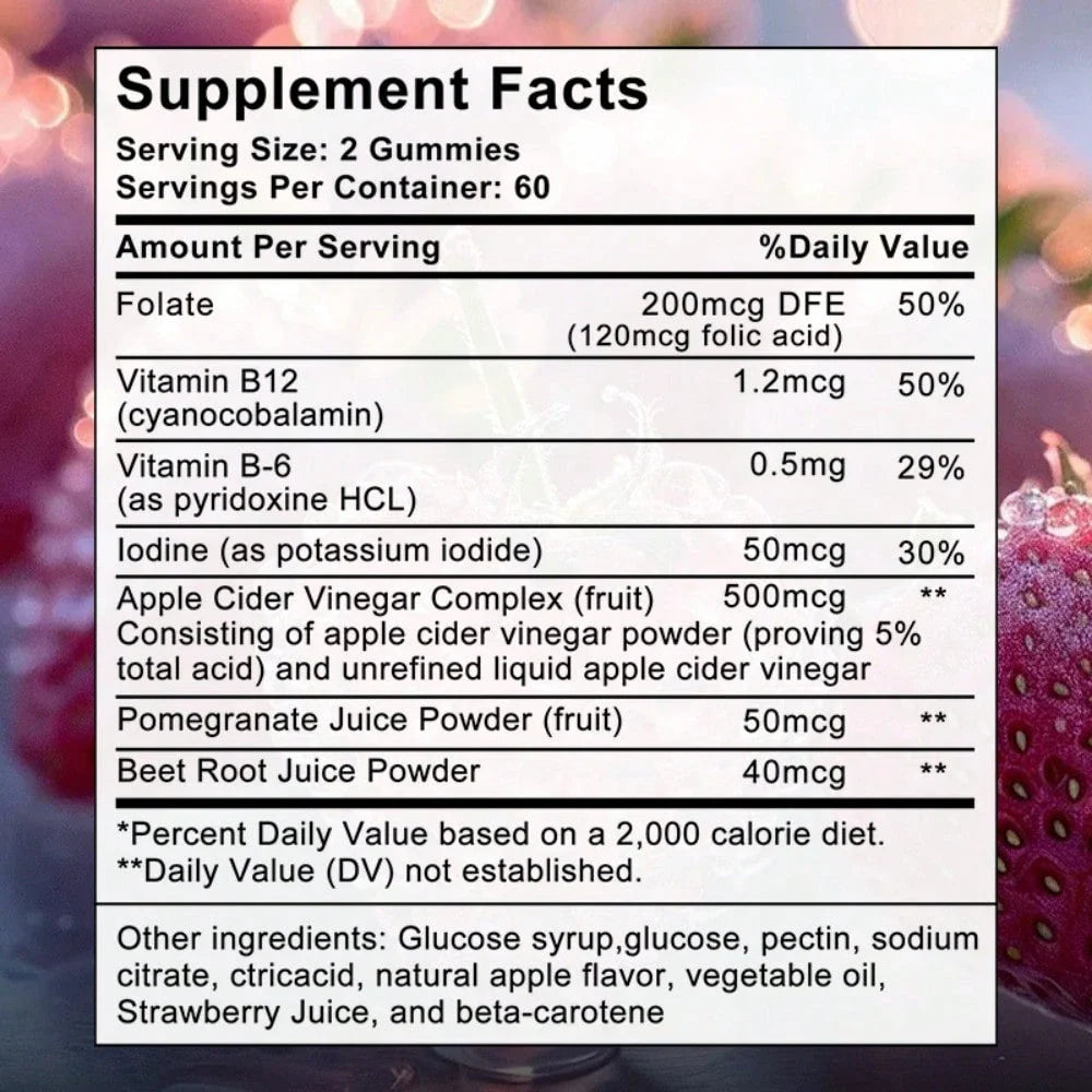 Secret BBL Gummies - With Vitamin B12 And Folate - Enhanced Curves - For A Fuller Figure - 60 Gummies